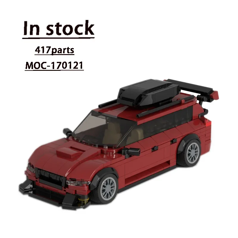 

MOC-170121 Red New RS Station Wagon Drift Car Assembly Stitching Building Block Model417 Parts Kids Birthday Building Block Toy