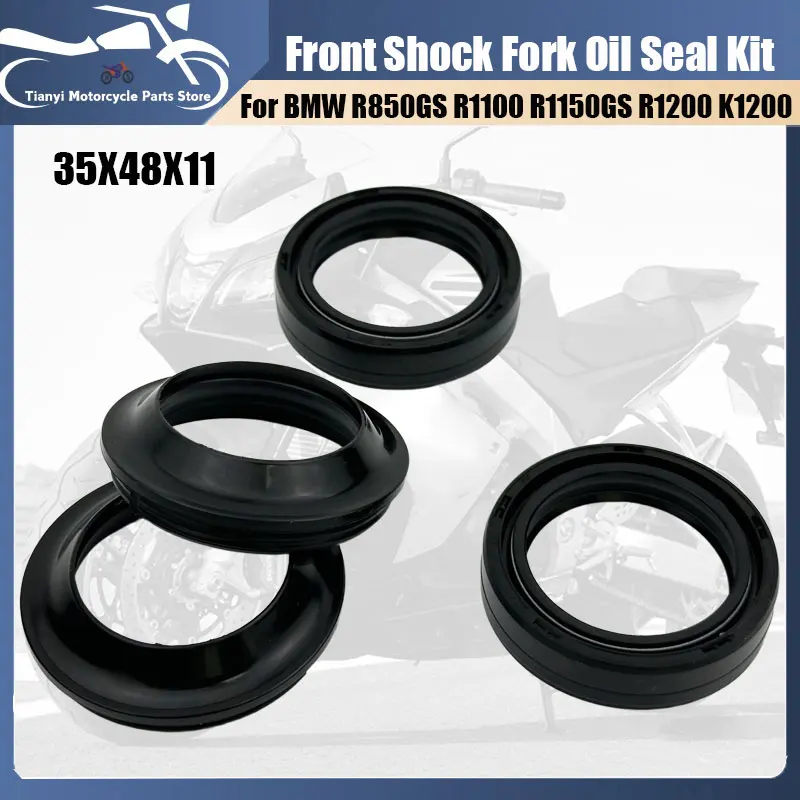 

35x48x11 Motorcycle Front Fork Oil Seal Dust Cover Kit Replacement For BMW K1200GTK1200RS R1200C R1200 CAPRILIA ATLANTIC 125