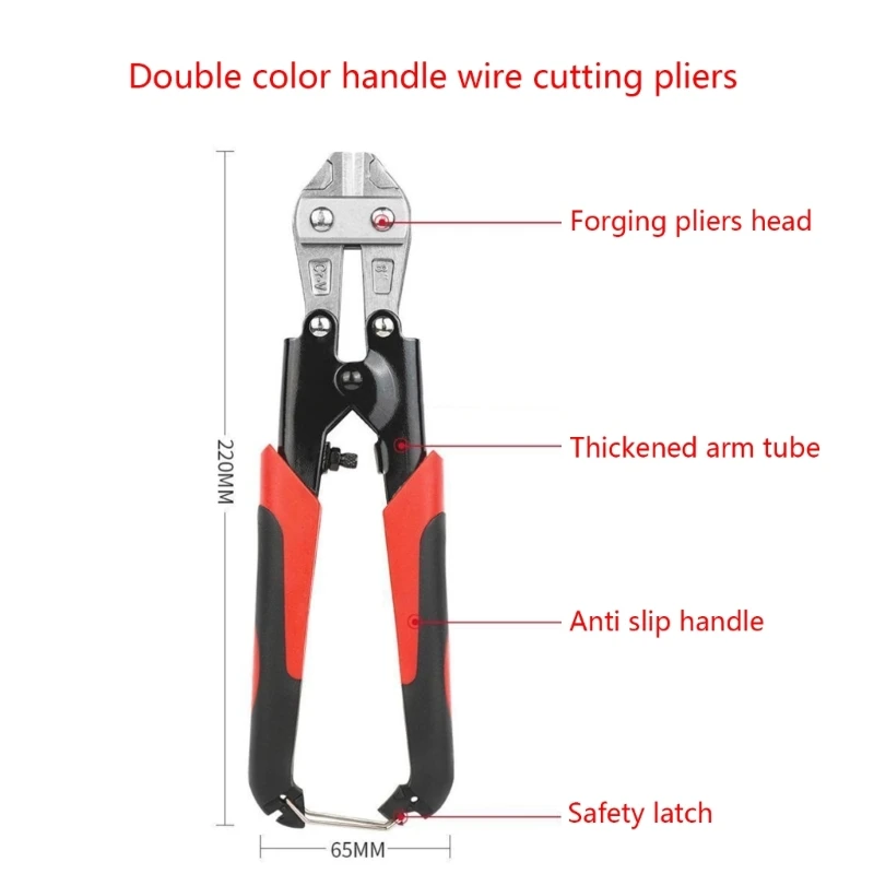 Compact Diagonal Pliers Efficient Wire Cutting Tool with Insulated Grips Spring Loaded for Convenience