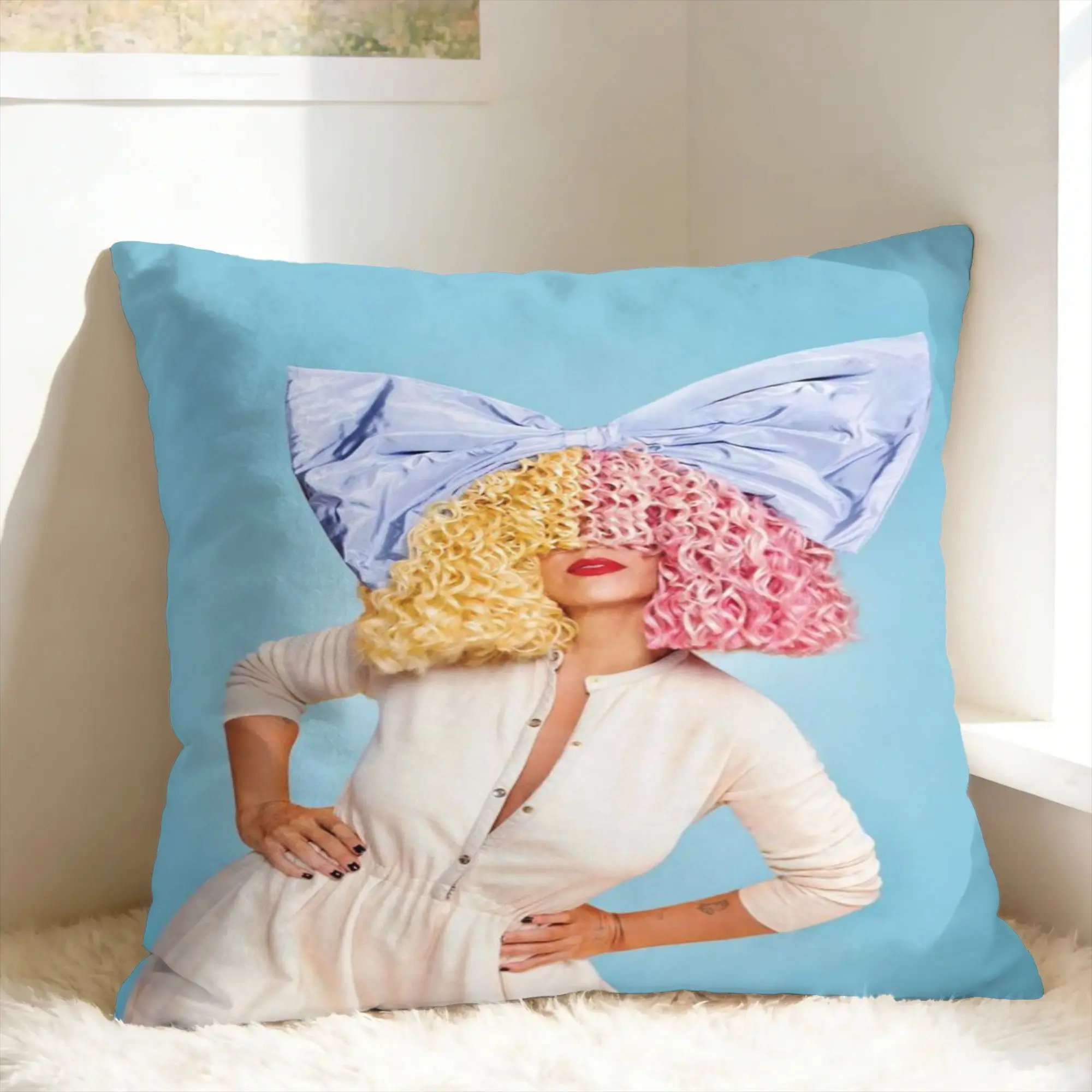 Sia F-Furler Reasonable Woman Pillow Case  Cute Funny Pillow Cover Comfy Pillowcases For Couch Sofa Bedroom