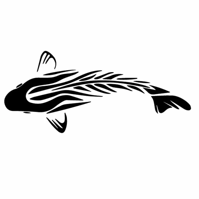 

17 см * 8 см забавная автомобильная наклейка племенный карп KK виниловая наклейка для рыбалки автомобильные наклейки Декор автомобильные аксессуары черный/белый