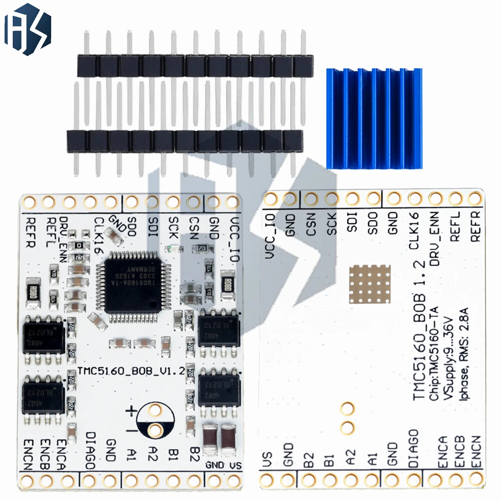 3D 프린터 부품 TMC5160TA-V1.0 BOB 고전력 스테퍼 모터 드라이버 TMC5160 스텝스틱 스텔스쵸프/스프레드사이클 기능 탑재 초저소음