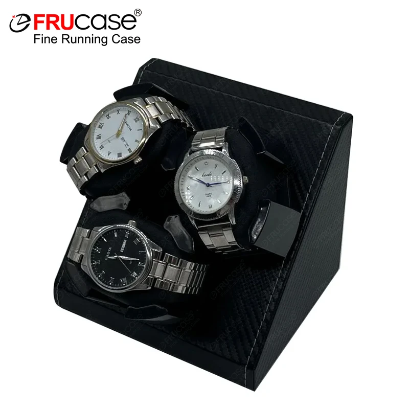 

FRUCASE Watch Winder for automatic watches automatic winder for 3 watches 2 Rotation Modes Storage Case Memory Cotton
