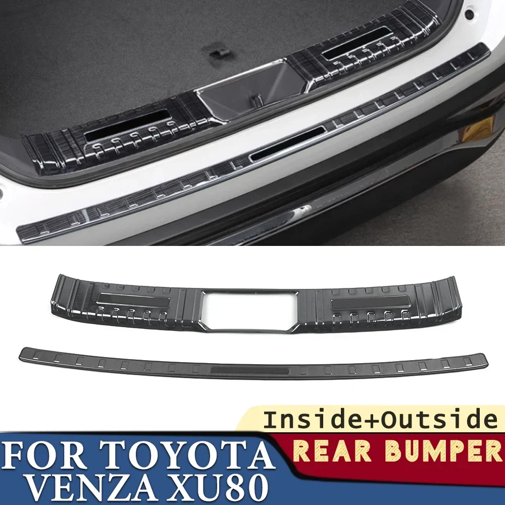 

Trunk Bumper for Toyota Venza XU80 2021-2024 Car Accessories Stainless Rear Fender Protector Sill Cover Sticker Decoration