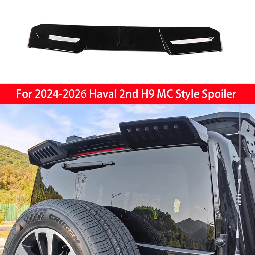 

For Haval 2nd 2024-2026 H9 MC Style Rear Roof Trunk Lid Modification Car Spoiler Tail Wing Tuning Exterior Accessories Parts