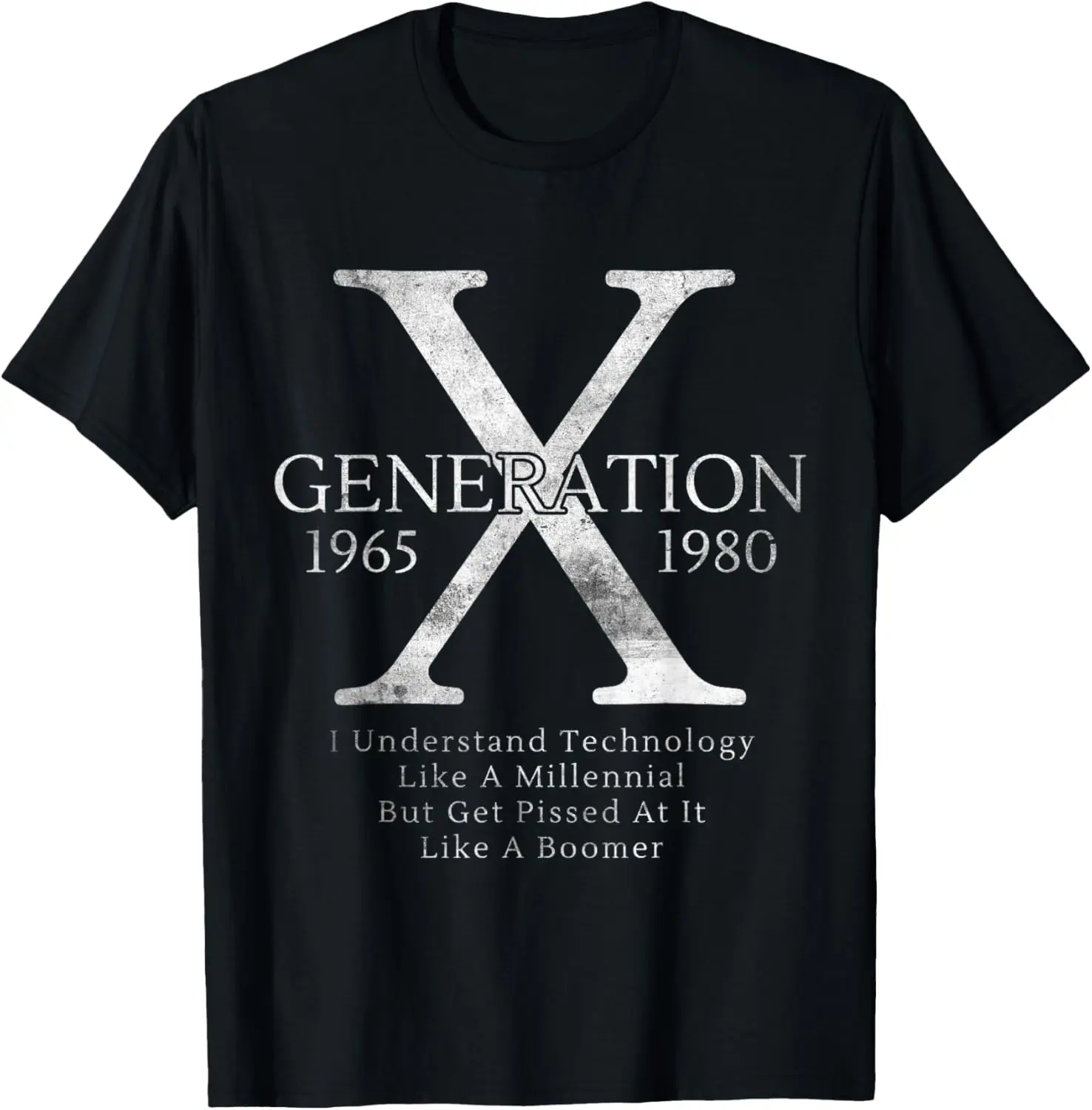 Мужская женская футболка Genx Generation X Understand Technology на день рождения