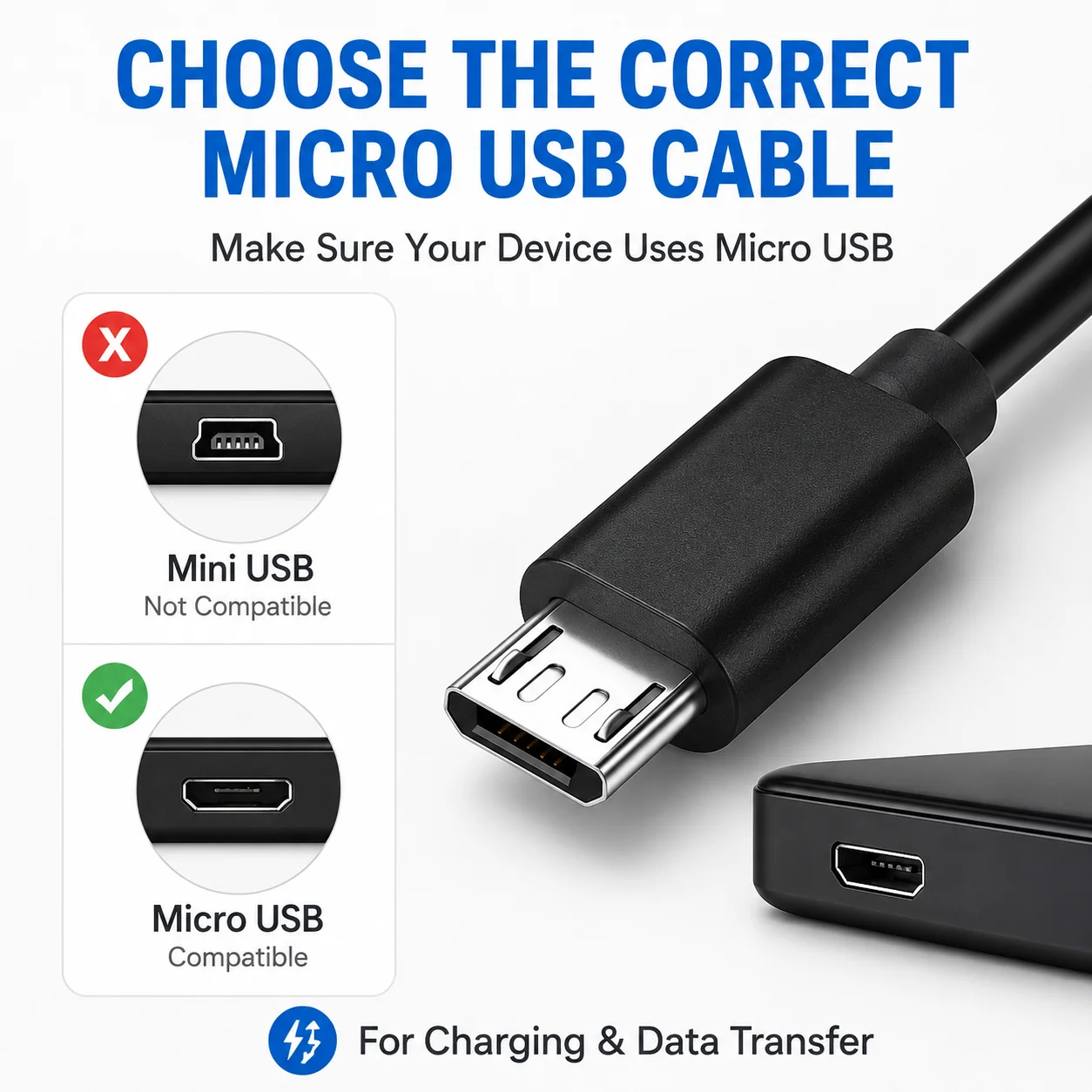 USB A To Micro  Cable 2.4A Fast Charging Wire Mobile Phone Micro Cable For Xiaomi redmi Samsung Andriod Micro Data Cable Cord