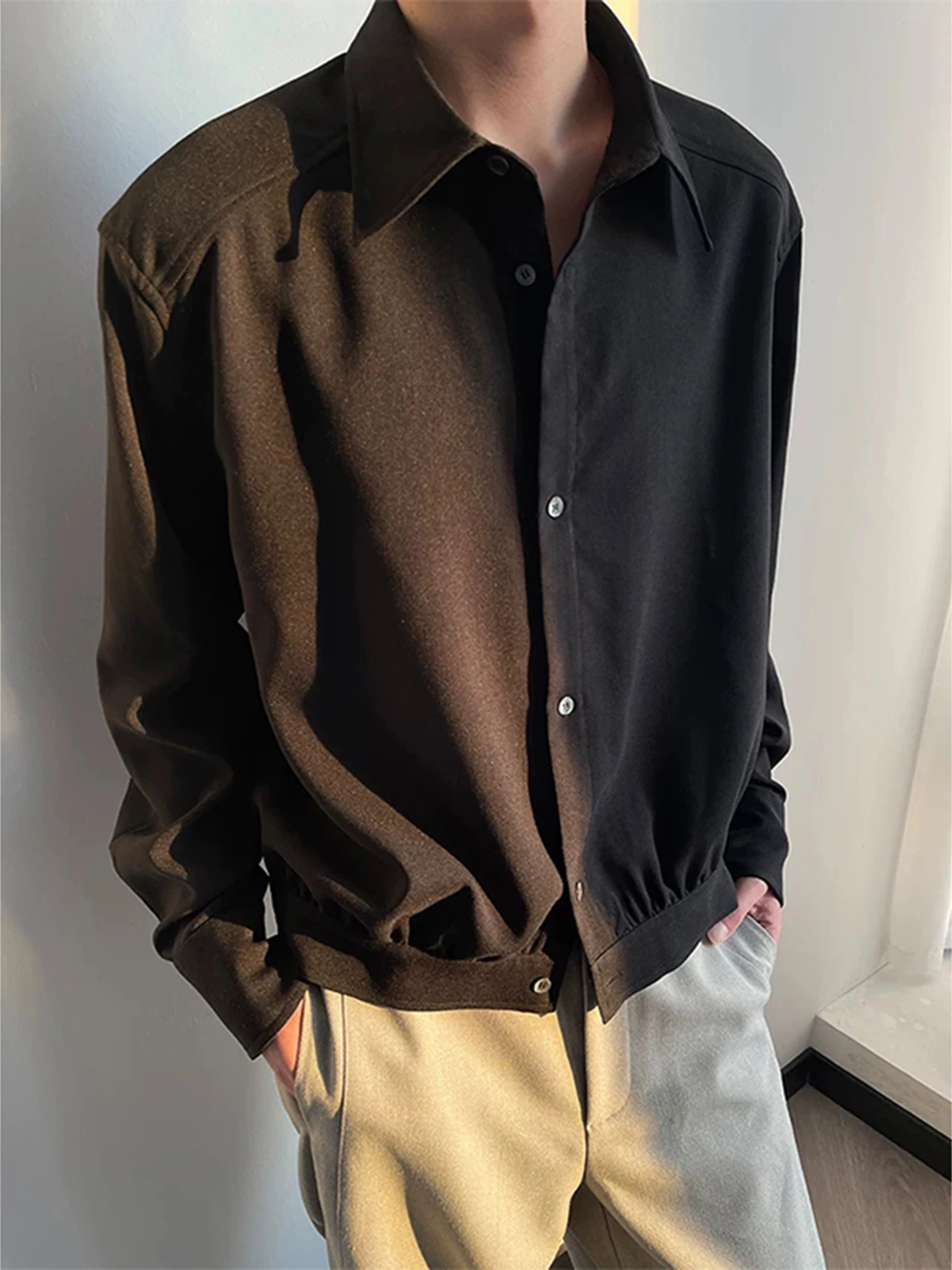 

Мужская рубашка Cleanfit Bla Boxy с длинным рукавом, весна 2026, новая американская модель, широкая, в стиле Old Money, повседневная, свободного кроя