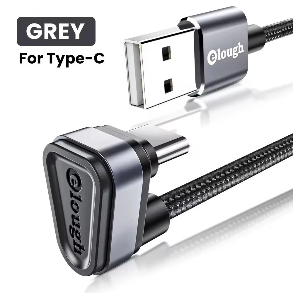 2.4A Fast Charging USB Type C Cable 90 Degree Elbow Fast Phone Charging Fast Charging Cable for Samsung Xiaomi Redmi
