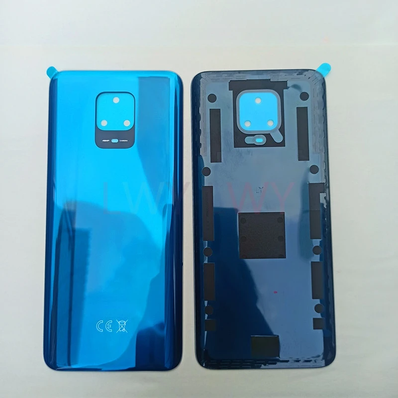 Dla Xiaomi Redmi Note 9S / Note 9 Pro Max pokrywa baterii drzwi tylna szklana obudowa tylna pokrywa baterii wymiana (kamera 64MP)