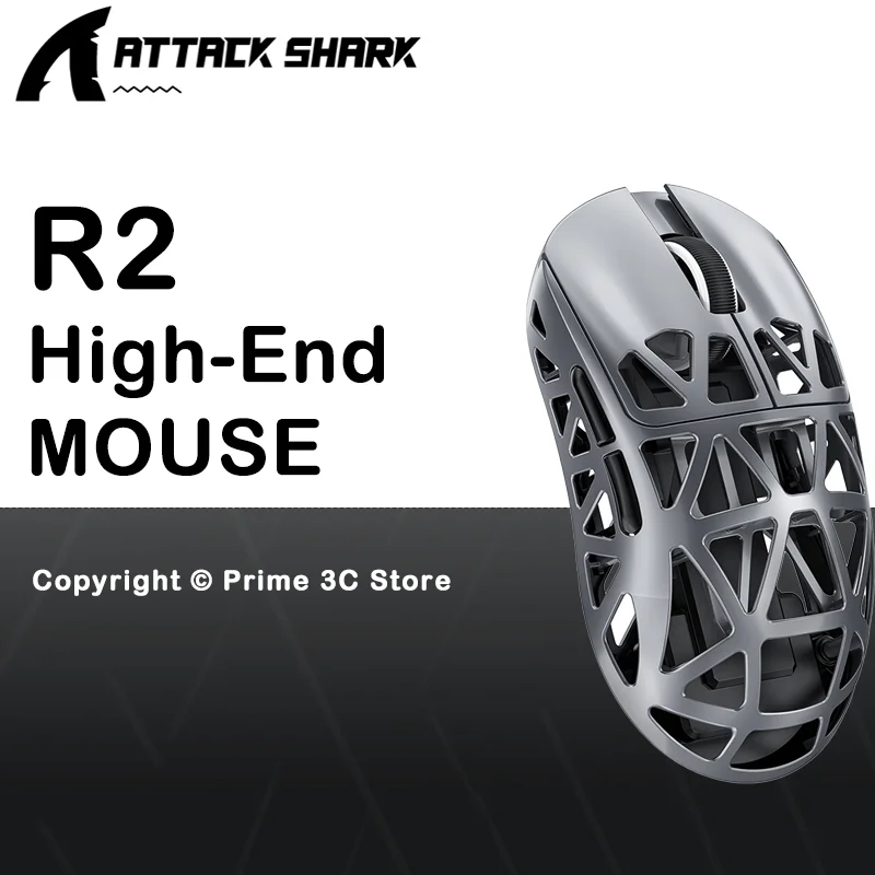 

Attack Shark R2 Wireless Gaming Mouse Magnesium Alloy PAW3950 42000 DPI 8000Hz Polling Rate Tri-Mode Lightweight Esports Mouse