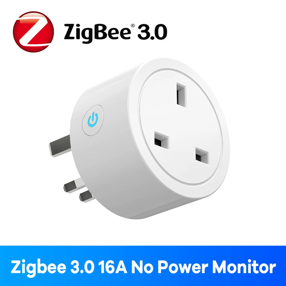 Zigbee Smart Plug 16A UK Socket Works With Alexa Google Home Energy Monitor Timer Remote Control for Electrical Sockets Tuya APP image 3