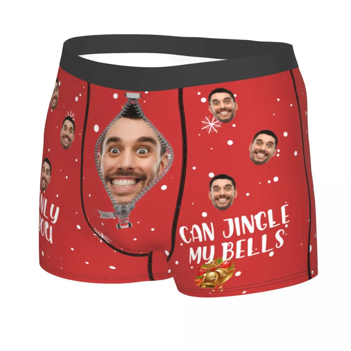 Men Christmas Gifts Custom Face Boxers Personalized Photo Underwear Design Birthday Boxer Briefs for Boyfriend Husband