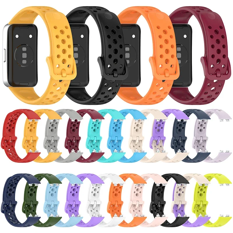 الأشرطة سيليكون لهواوي الفرقة 10 9 8 حزام الملحقات استبدال الرياضة تنفس سوار Correa هواوي العصابات 10 9 8/8NFC #1