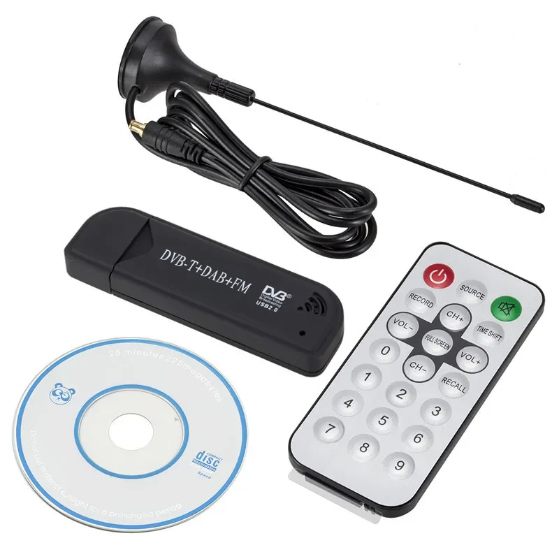 Receptor de antena de TV Digital USB 2,0 DVB-T DAB FM, Mini Dongle de vídeo SDR para decoración de reproducción de televisión doméstica