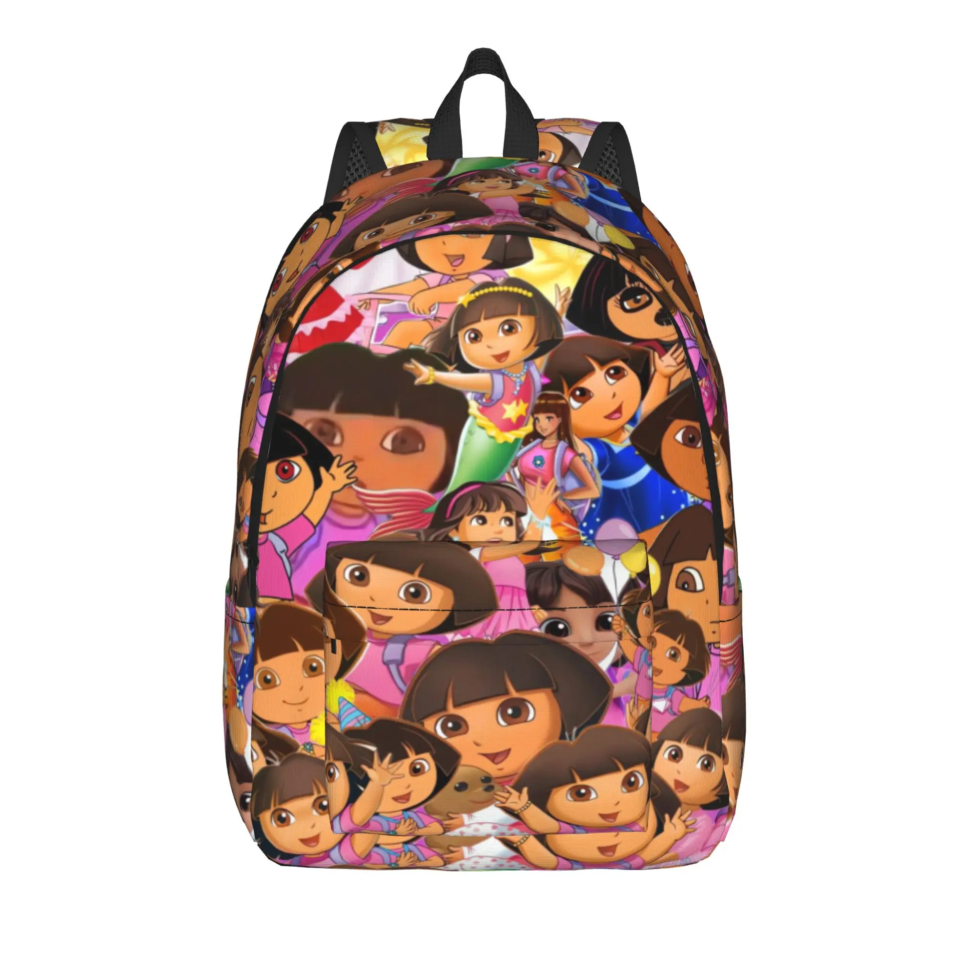 Large Character Crowd Backpack Doras The Explorer Boy Girl Polyester Sport Backpacks Pattern Casual School Bags Rucksack