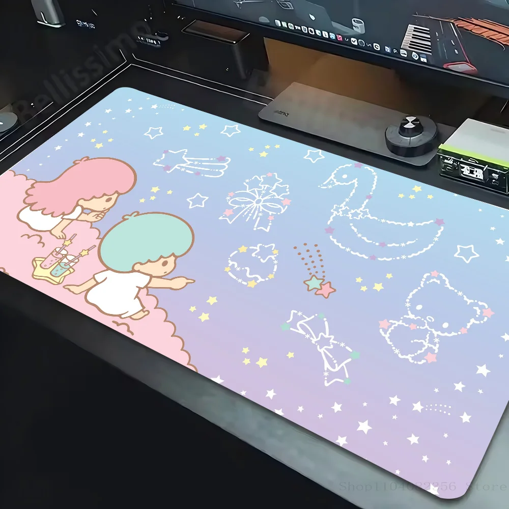 Little Twin S-Stars Mousepad Non-slip Suitable For Office Computers Laptops E-sports Game Desk Mats XXL Keyboard