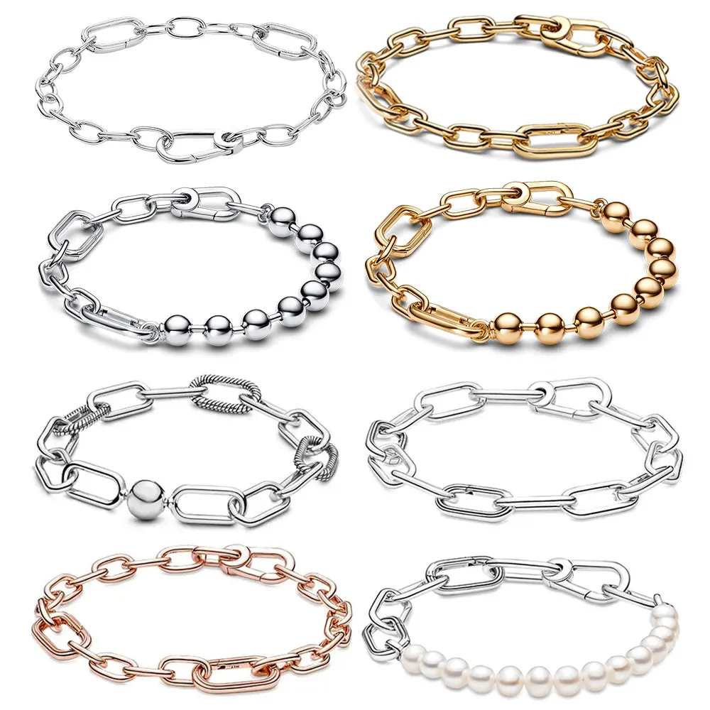 2024 Link Chain Bracelets Women ME Collection Pearl Adjustable Bracelet Charms Accessories Fashion Jewelry Gift DIY Wholesale