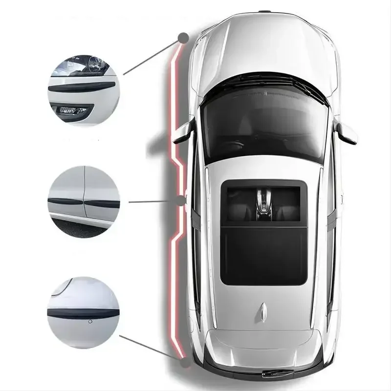4/6-teiliger Universeller Vorderer und Hinterer Stoßfängerschutz Eckenschutz Auto-Aufprallschutz Dekorationsstreifen Auto-Zubehör Neu – Detail 7