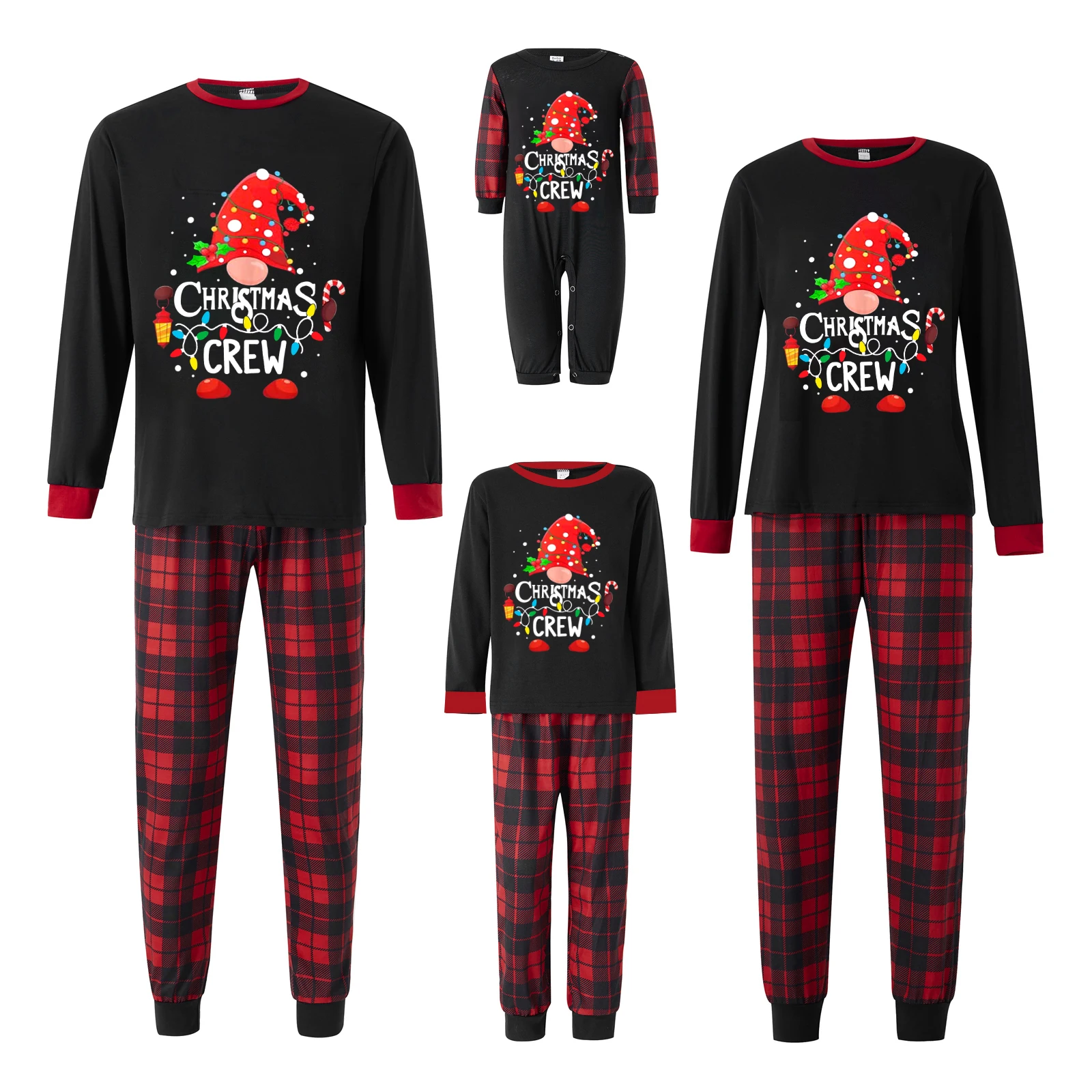 Family Matching Christmas Party Pajamas Romper/Dog Clothes/Christmas Tree Print Tops Pants Sleepwear Set Pyjamas Homewear