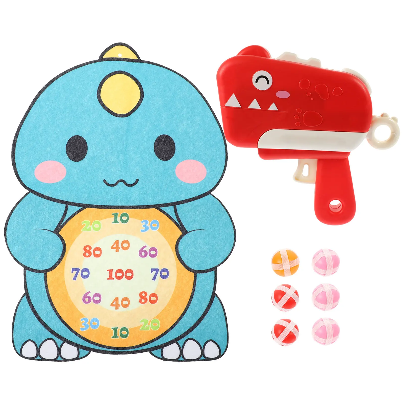 

1 набор липких шариков для детей, интерактивная игра в форме динозавра, безопасная игра для координации глаз и рук, подарок для детских праздников