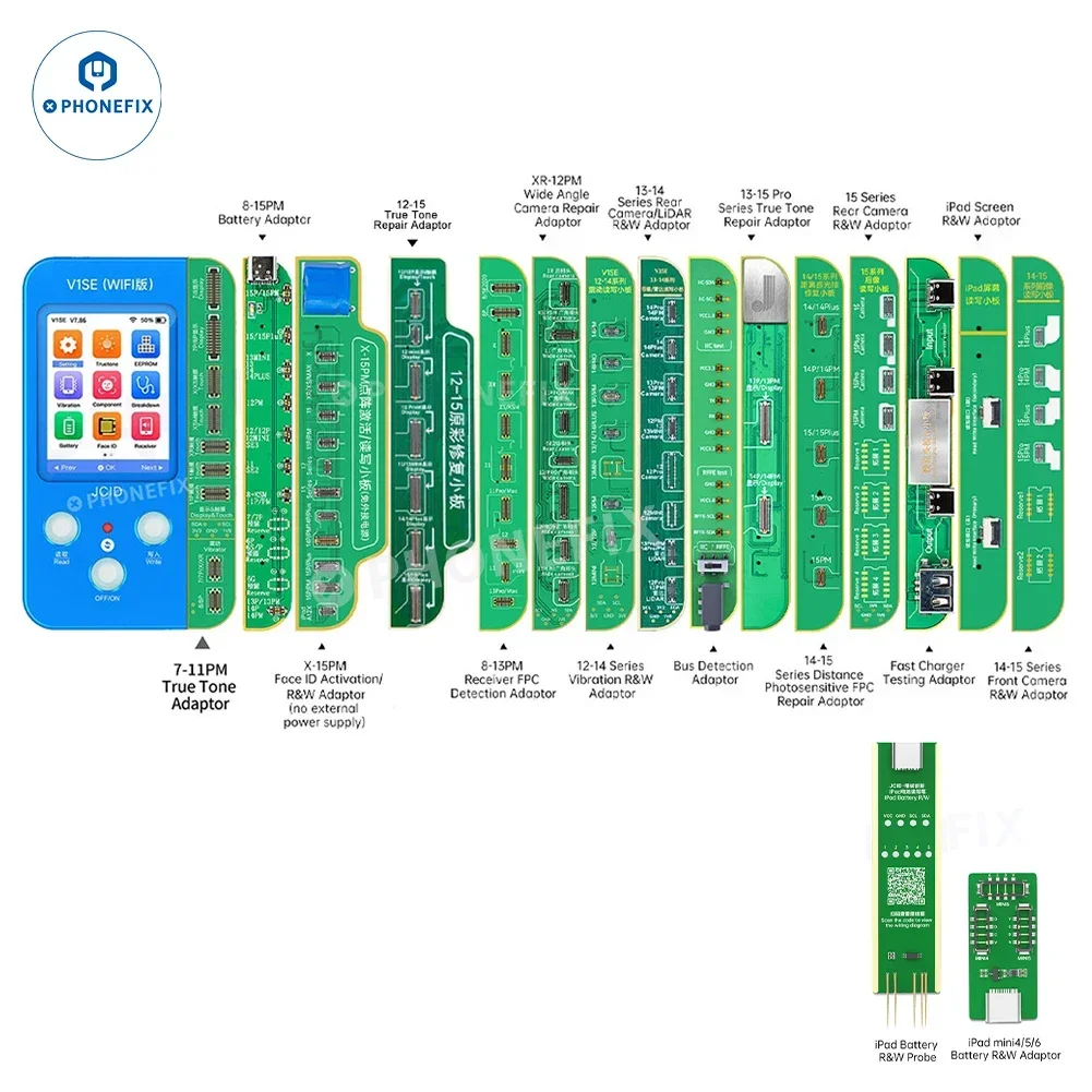 JCID V1SE Wifi Phone Repair Programmer for iPhone X-15 Pro Max Android Fingerprint Battery True Tone Face ID Rear Camera Repair