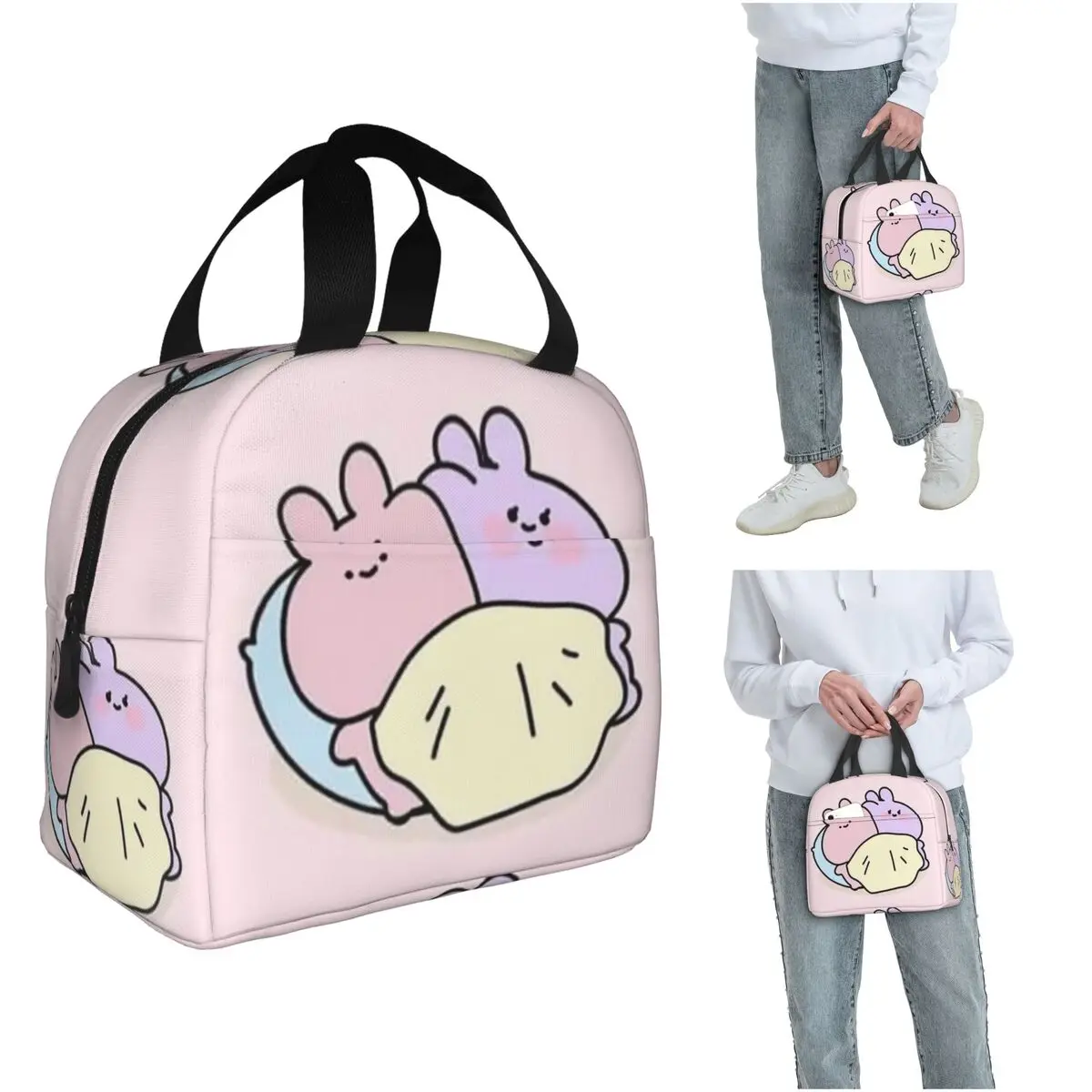 

Asamimichaan, милая изолированная сумка для обеда Asamimi для женщин, офисный холодильник, термосумка для еды, портативная сумка для обеда, контейнер