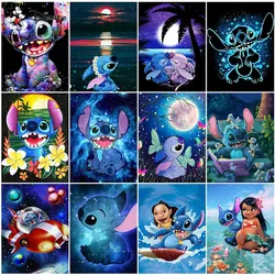 Disney 5D Diamond Painting Lilo Stitch Sale Mosaic Cartoon Full Round Drill Embroidery Seaside Flower Home Decor