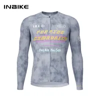 INBIKE-Camiseta de ciclismo para hombre, camisetas de manga larga para bicicleta de carretera, cremallera completa con bolsillos, ropa transpirable de secado rápido, 2025