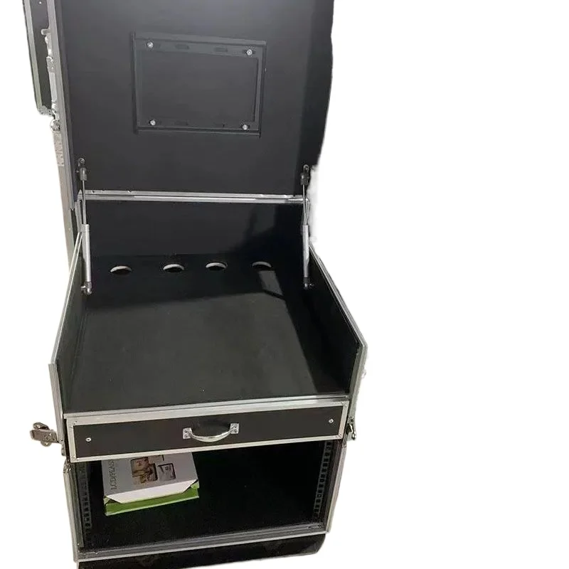 7U aluminum alloy hemming waterproof and shockproof thickened speaker cabinet power amplifier mixer performance
