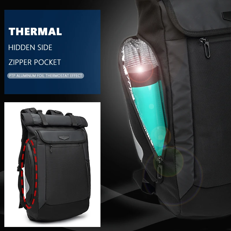 Imagem -03 - Ozuko Mochila Repelente de Água para Adolescentes Usb Travel Bolsa Mochila Masculina 17 Mochilas para Laptop Moda Masculina