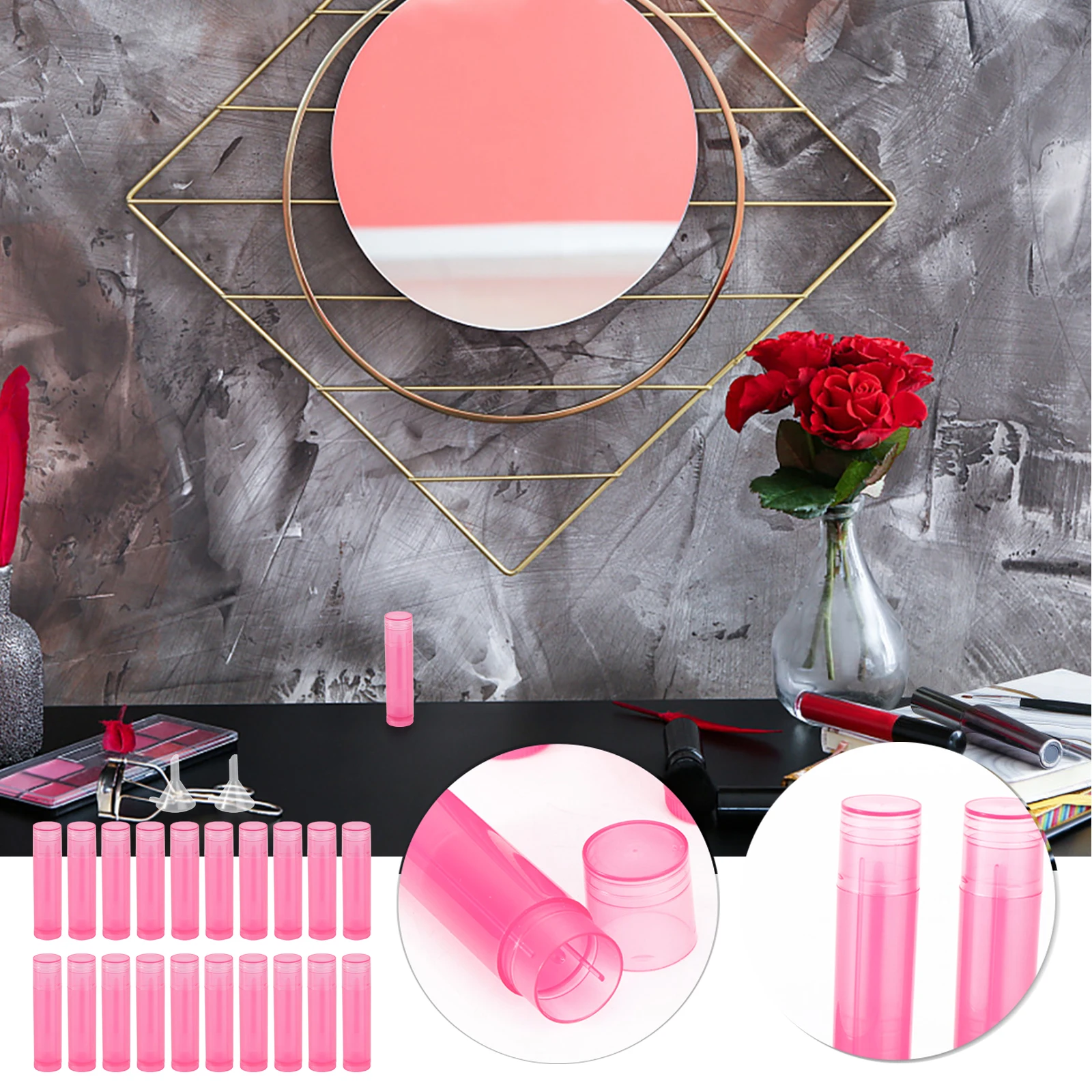 

20Pcs Practical 5g Empty Lipstick Tubes DIY Lip Balm Containers Makeup Accessories