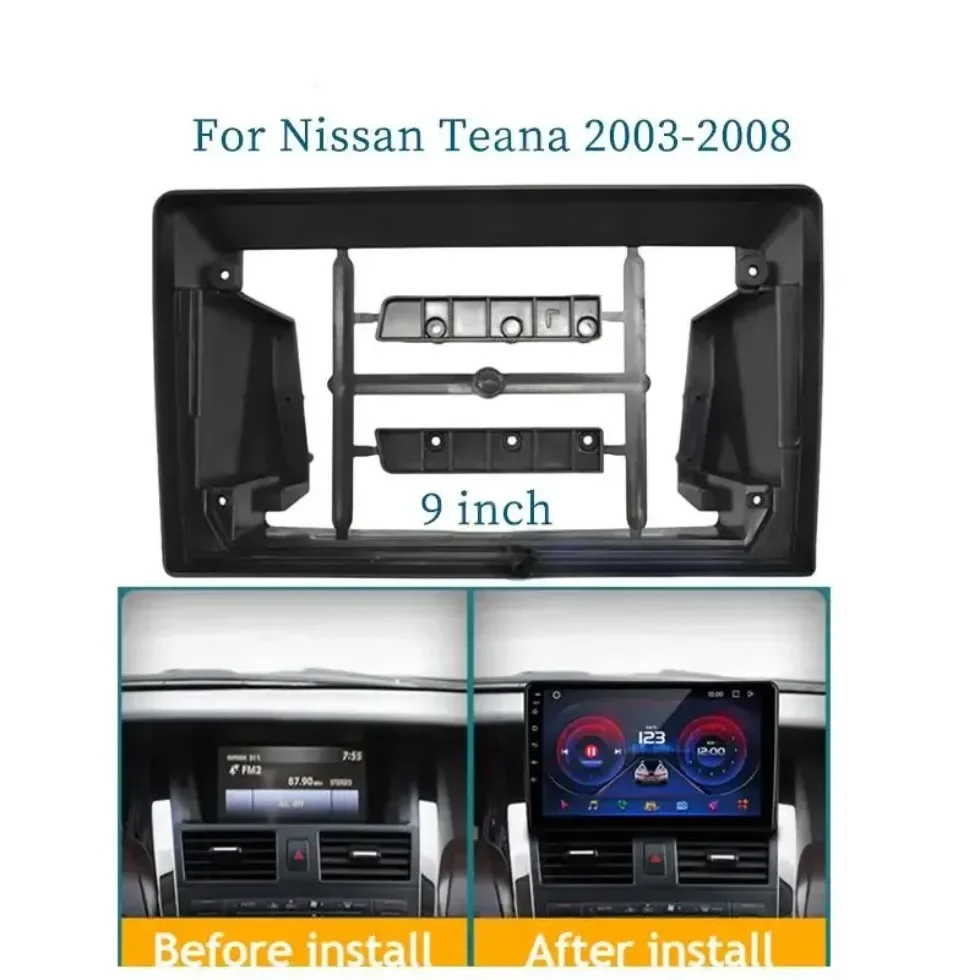 

For Nissan Teana J31 Altima 2003-2008 9 Inch Car Frame Fascia Adapter Canbus Box Decoder Android Radio Panel Kit