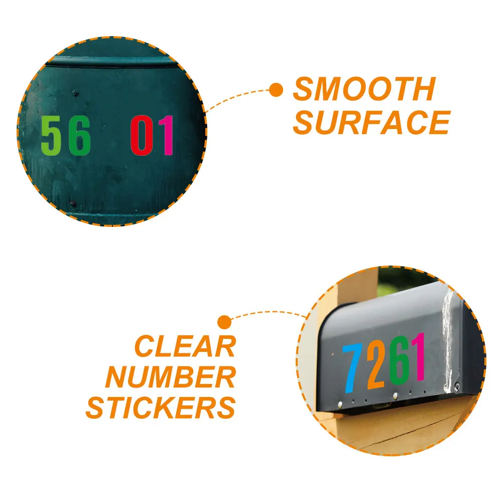 

12 Sheets DIY Number Stickers Large Black Adhesive Numbers for Trash Can Mailbox Identification Numbers Stickers