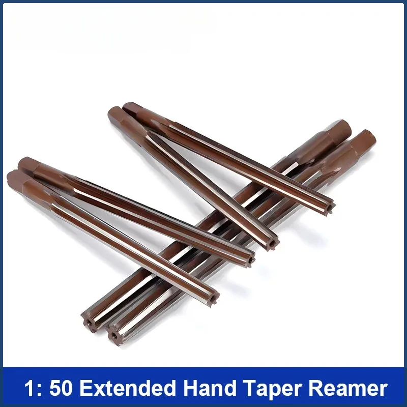 

High Speed Steel Conical Pin Extended Reamers 3.0-16.0mm For Wood Aluminium Alloy 1: 50 Straight Groove Hand Reamer