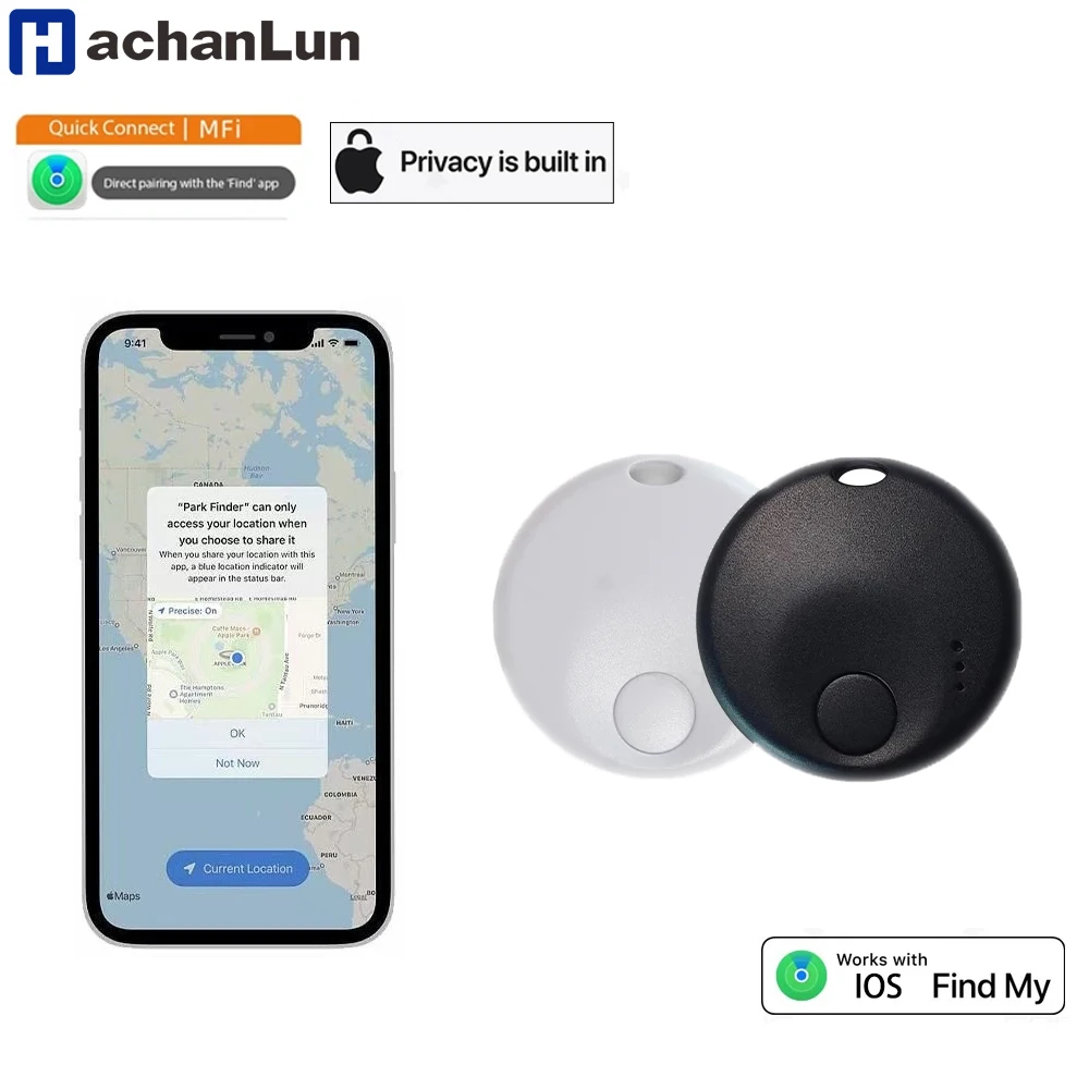 

Мини-смарт-тег, Bluetooth-трекер багажа. Работает с Apple Find My (только iOS), локатор предметов для ключей, багажа, рюкзака