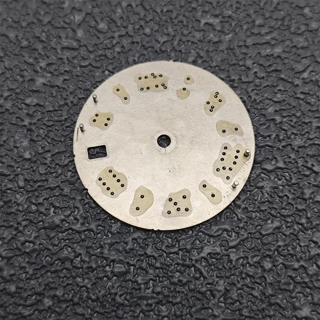 28.5mm Roman Numeral Dial No Luminous Watch Face for NH35A/4R35 Movement Date Watch Modification Parts Solar Orbit Texture Dial image 5