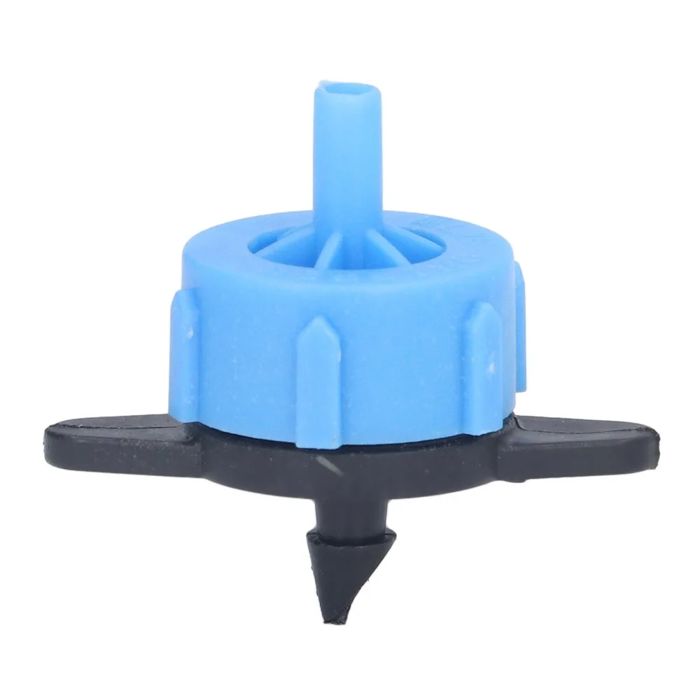 100pcs ABS Drip Emitter 2 L/H / 4 L/H / 8 L/H Uniform Flow Rate Irrigation Drip Emitter Fits 1/4 Inch Watering Tubing