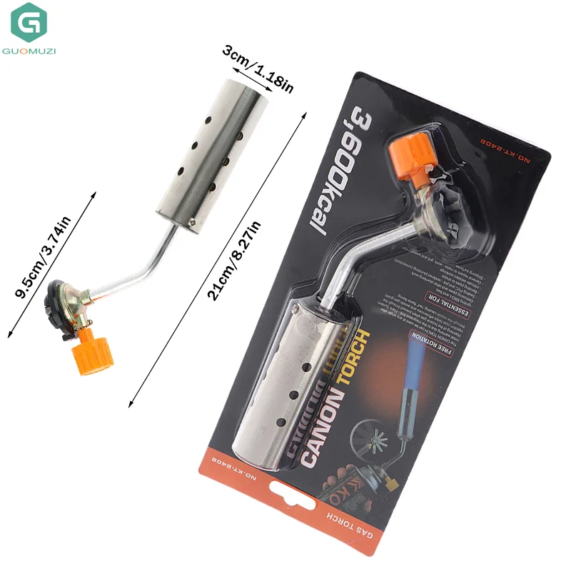 1pcs Outdoor Camping BBQ Adjustable Flame Butane Torch Butane Burner Brazing Flamethrower Portable Versatile Propane Torch