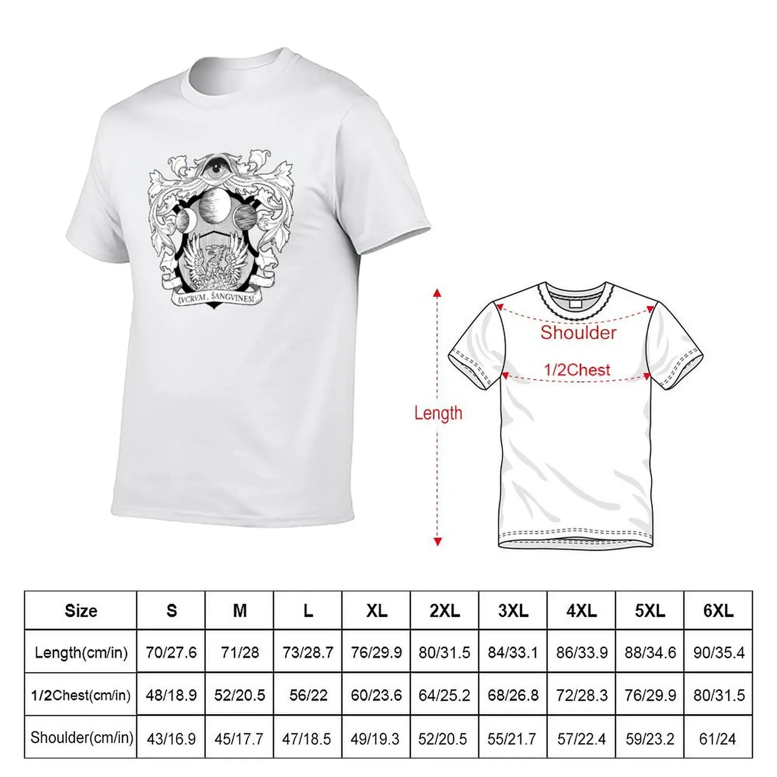 AXLP Crest (b/w) T-Shirt t shirt for man anime t shirts oversize T-Shirt
