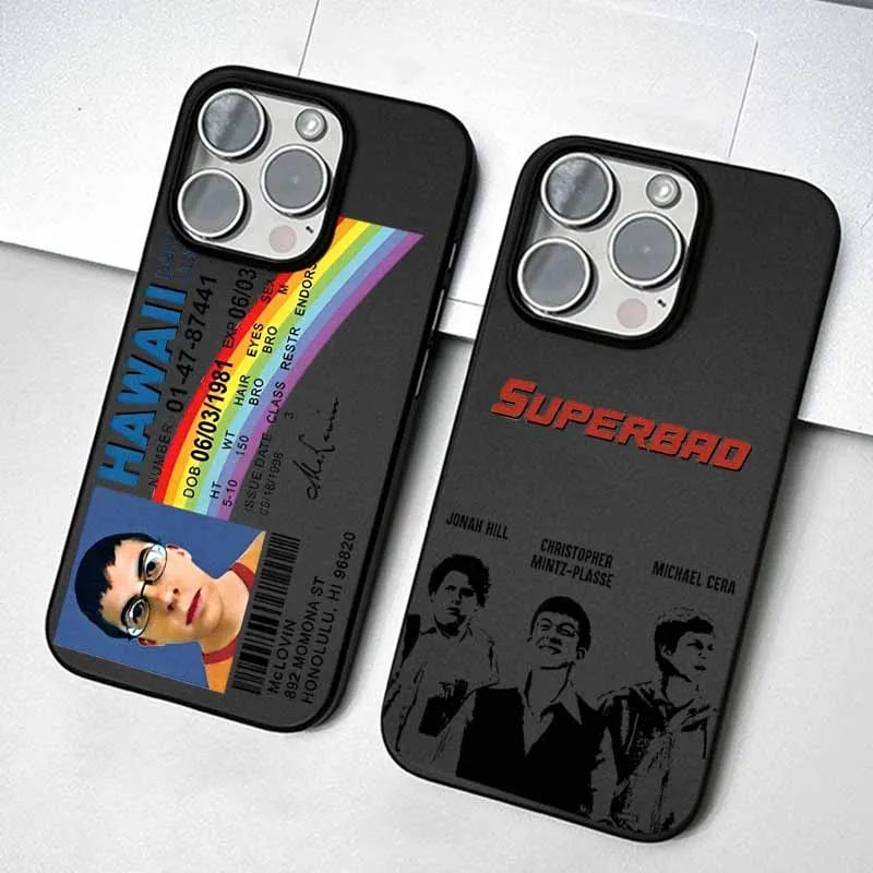 

Mclovin Movie Superbad For iPhone 16 15 14 13 12 11 mini XS Max 8 7 Pro Max Plus Frosted Large Holes Soft Phone Case