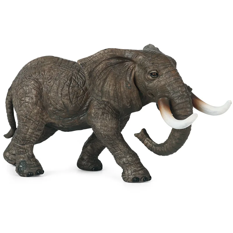 

Kids Simulation Asian Elephant Zoo Model Ornament Solid Wild Animal Elephant Model