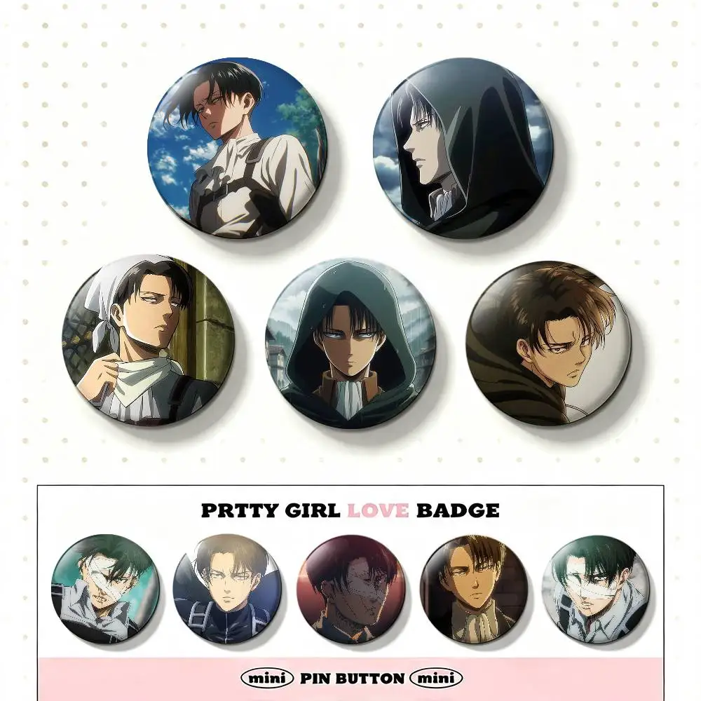 L-Levi A-Ackerman A-Attack On T-Titans Laser Badge Applicable For Backpack Clothes Hats Decor Creative Accessories