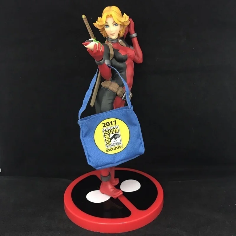 Hot Lady Deadpool 24cm Action Figure X Men Anime Cartoon Bishoujo Statue Model Toy Doll Room Decor Collection Toys Festival Gift