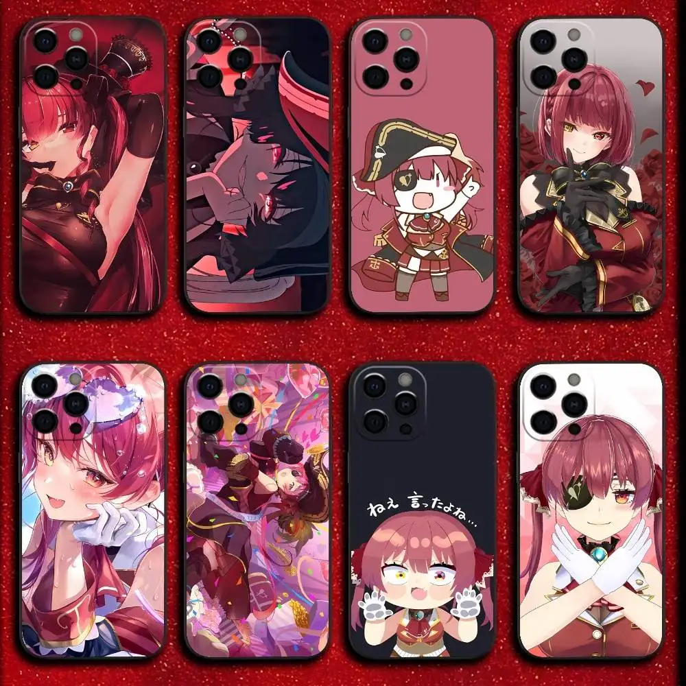 

H-Houshou M-Marine Phone Case For iPhone 17,16,15,14,13,12,11,Pro,Max,Plus,E,SE4,Air,Mini Black Cover