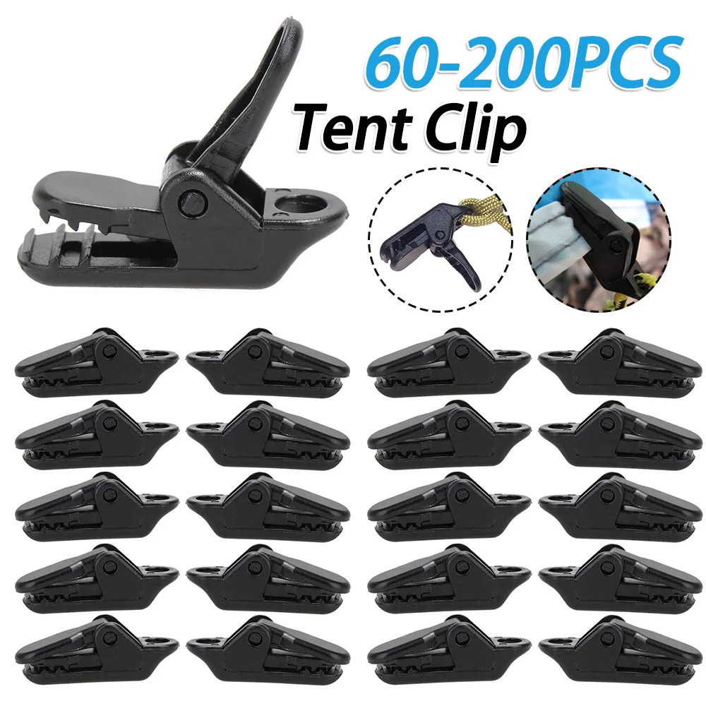 60-200PCS Mini Tent Crocodile Clip Easy Carry Add Pull Point Strong Bite Force Not Easy Fall Off Suitable for Outdoor Camping