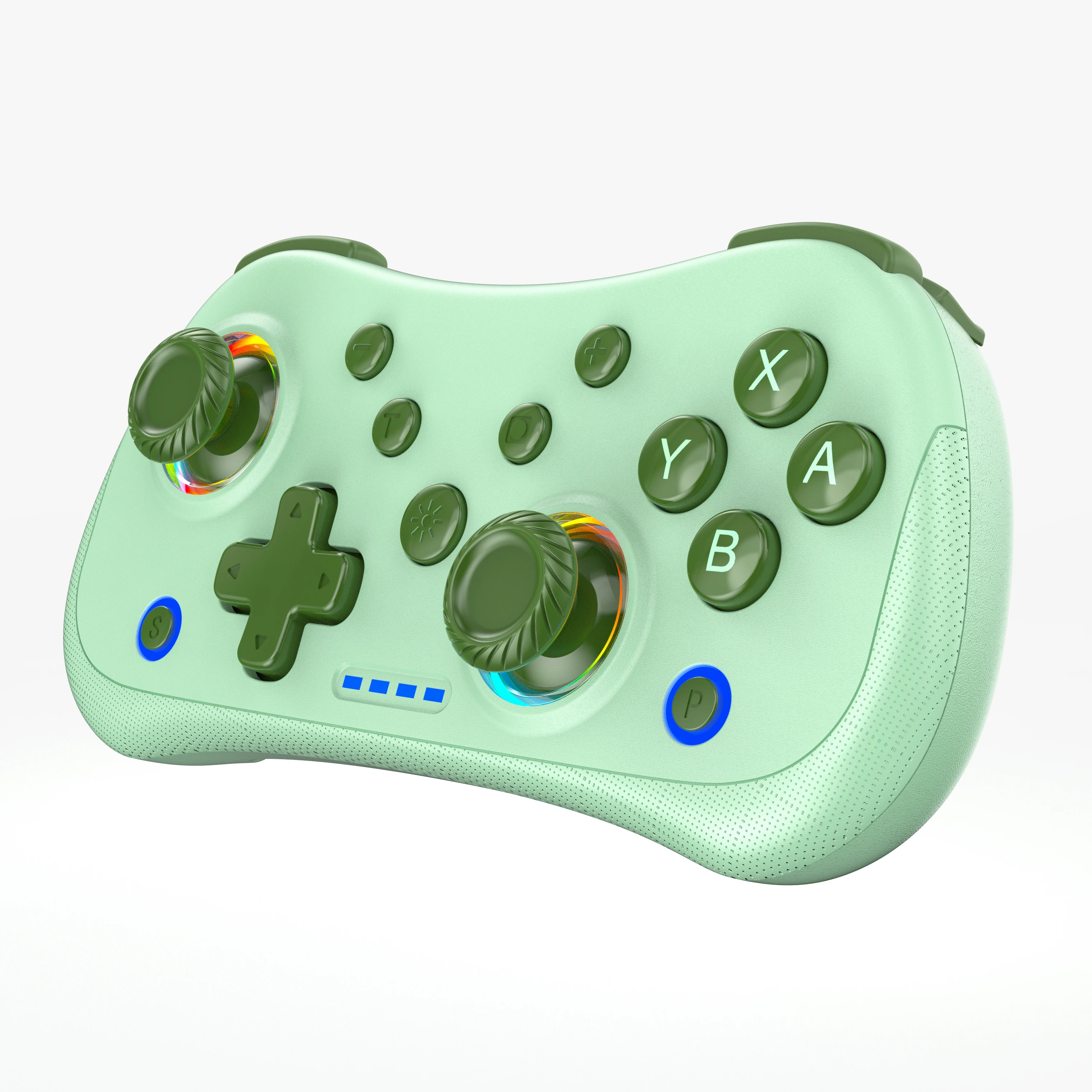 Multi-Functional Wireless Game MINI Gamepad for Switch with RGB Lights and Hall Rocker, Support Burst Function