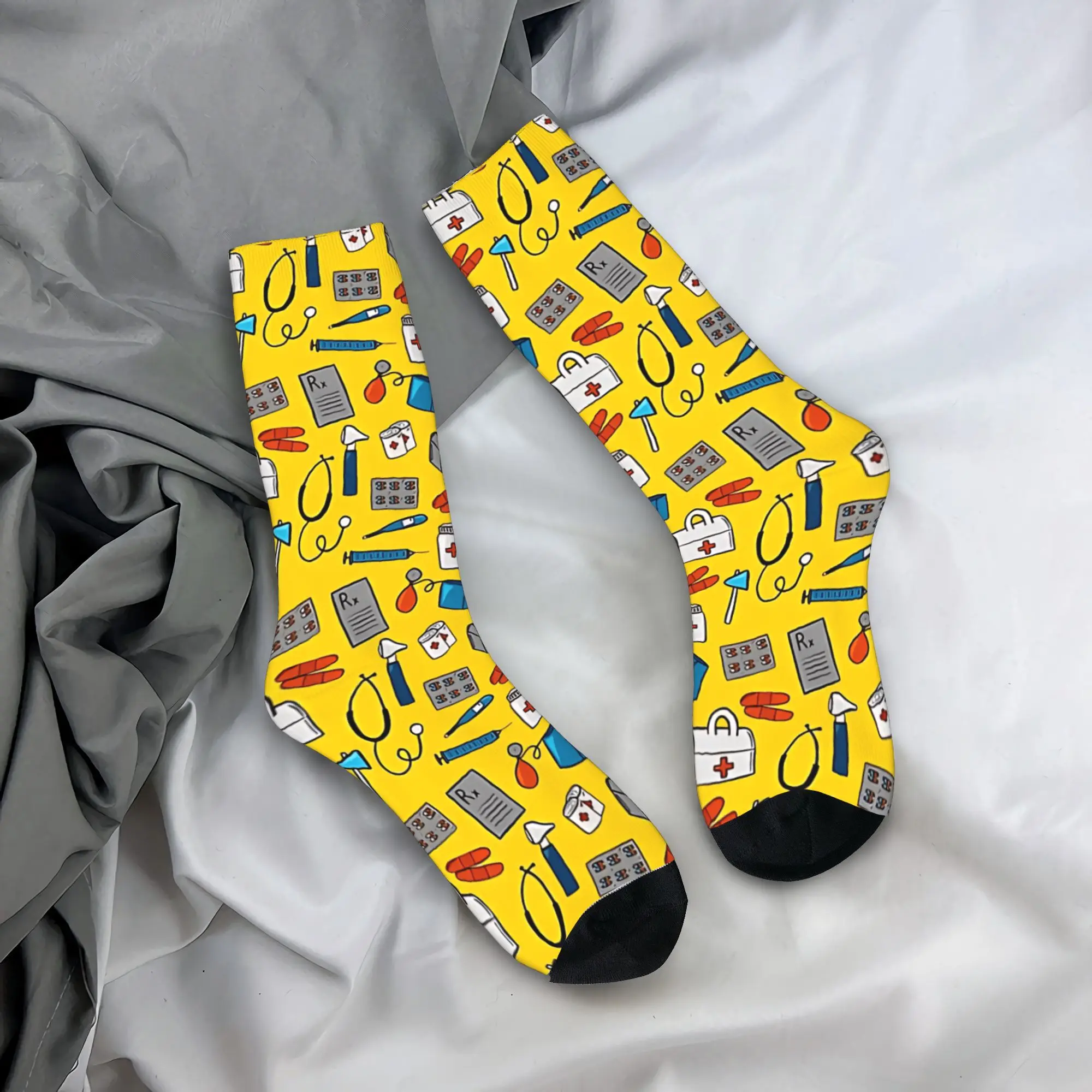 

Мужские носки, медицинские экипировки, чулки с узором, осенняя новинка, мягкие дышащие носки, дизайнерские уличные противоскользящие носки