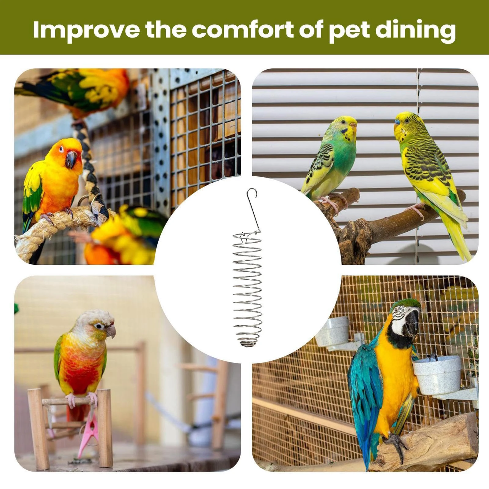 لعبة تغذية الطيور المقاومة للت - مراجعة Bird Cage Parrot وسعره