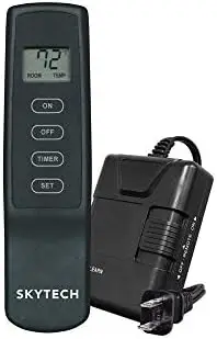 SkyTech SKY-1420T/LCD-A Black Fireplace Remote Control – Compatible & Reliable
